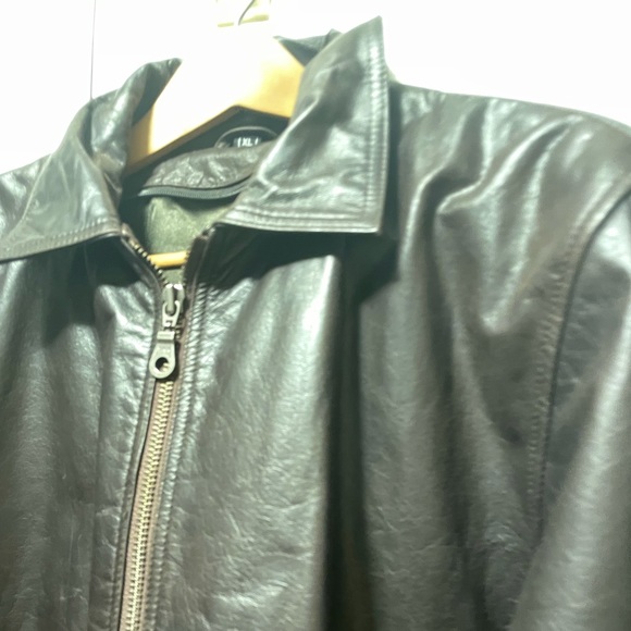Dark brown leather jacket X-LARGE - Picture 5 of 5